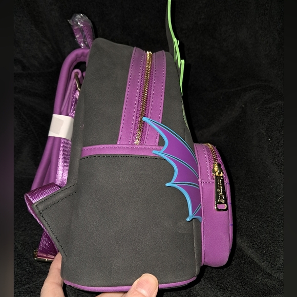 Exclusive GITD Maleficient Dragon Loungefly Mini Backpack - Picture 4 of 5